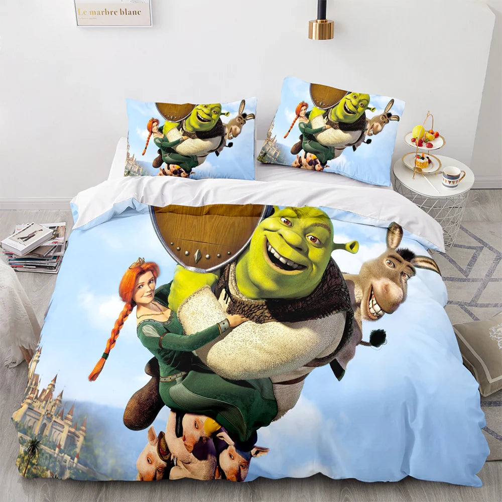 Shrek Duvet Cover Quilt Cover Pillowcase Bedding Set  Bedroom Decor