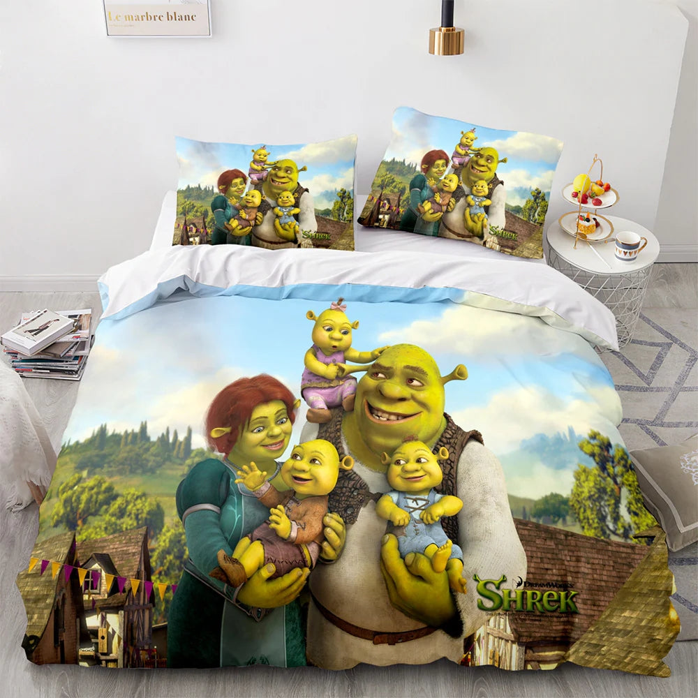 Shrek Duvet Cover Quilt Cover Pillowcase Bedding Set  Bedroom Decor