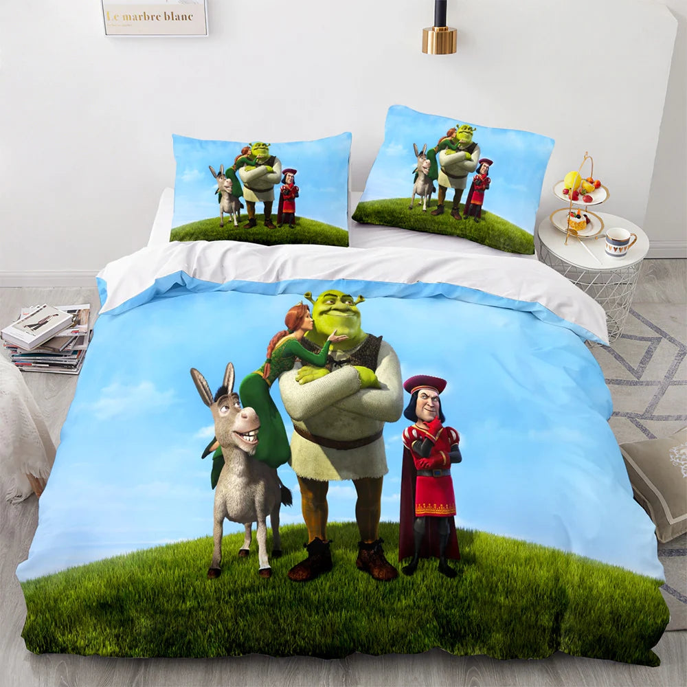 Shrek Duvet Cover Quilt Cover Pillowcase Bedding Set  Bedroom Decor