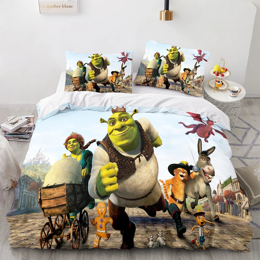 Shrek Duvet Cover Quilt Cover Pillowcase Bedding Set  Bedroom Decor
