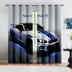 Skyline Car Blackout Curtains Drapes for Window Treatment Set