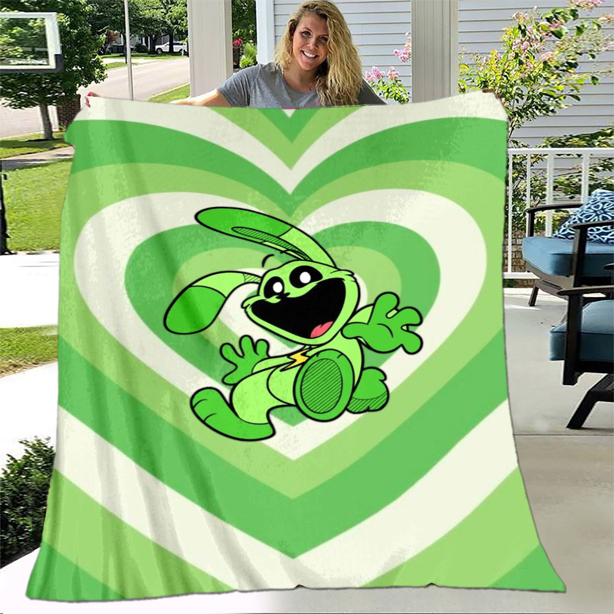 Smiling Critters Flannel Fleece Throw Blanket