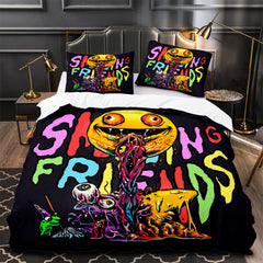 Smiling Friends Duvet Cover Quilt Case Pillowcase Bedding Set Without Filler