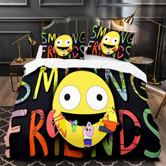 Smiling Friends Duvet Cover Quilt Case Pillowcase Bedding Set Without Filler