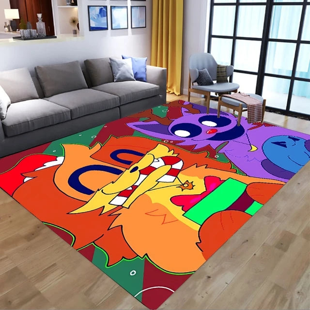 Smiling Critters Carpet Living Room Bedroom Sofa Rug Door Mat Kitchen Bathroom Mats for Kids Adults