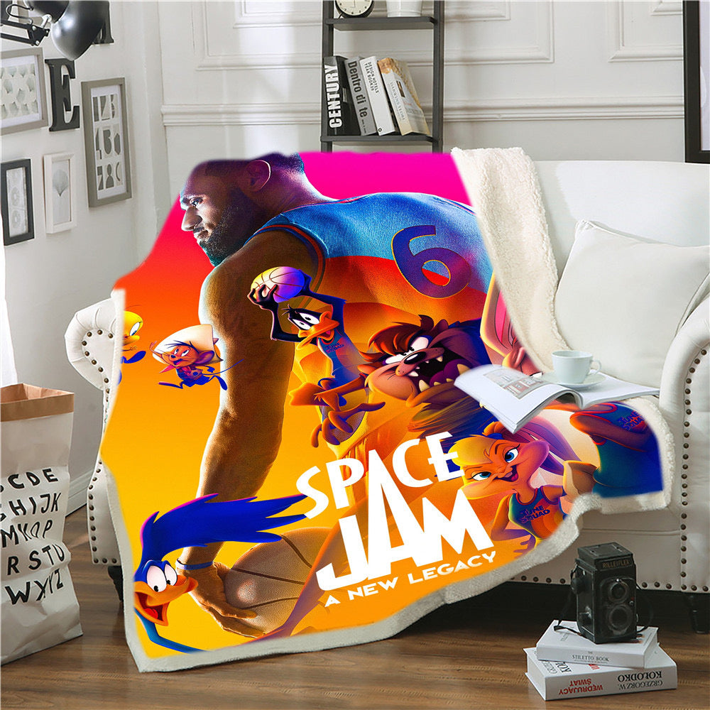 Space Jam A New Legacy  Blanket Super Soft Cozy Sherpa Fleece Throw Blanket