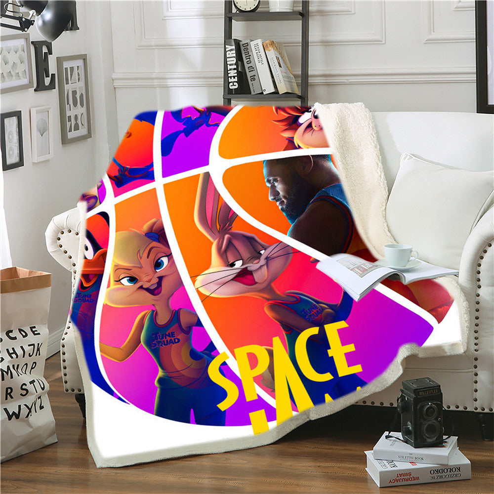 Space Jam A New Legacy  Blanket Super Soft Cozy Sherpa Fleece Throw Blanket