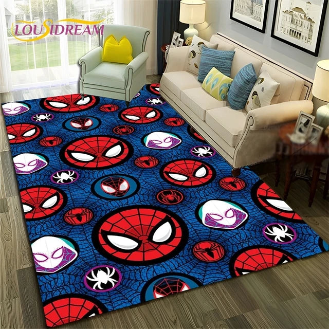 Spider Man Into the Spider Verse Miles Morales Cosplay Carpet Living Room Bedroom Bathroom Mat