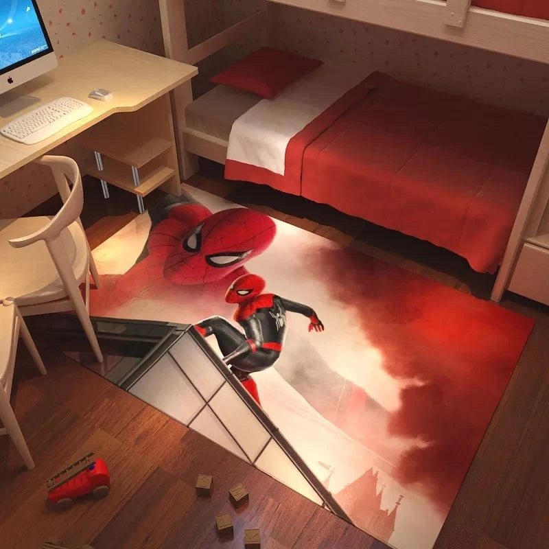 Spider Man Into the Spider Verse Miles Morales Cosplay Carpet Living Room Bedroom Bathroom Mat