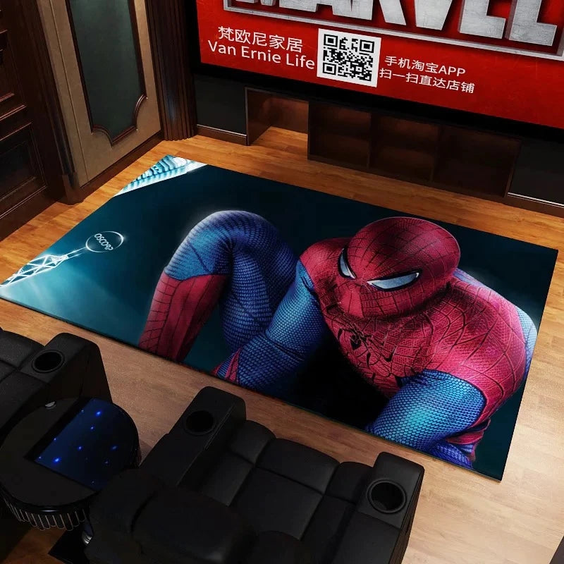 Spider Man Into the Spider Verse Miles Morales Cosplay Carpet Living Room Bedroom Bathroom Mat