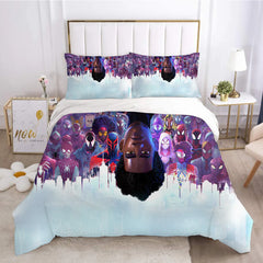 Spider Man Into the Spider Verse Duvet Cover Quilt Case Pillowcase Bedding Set Without Filler