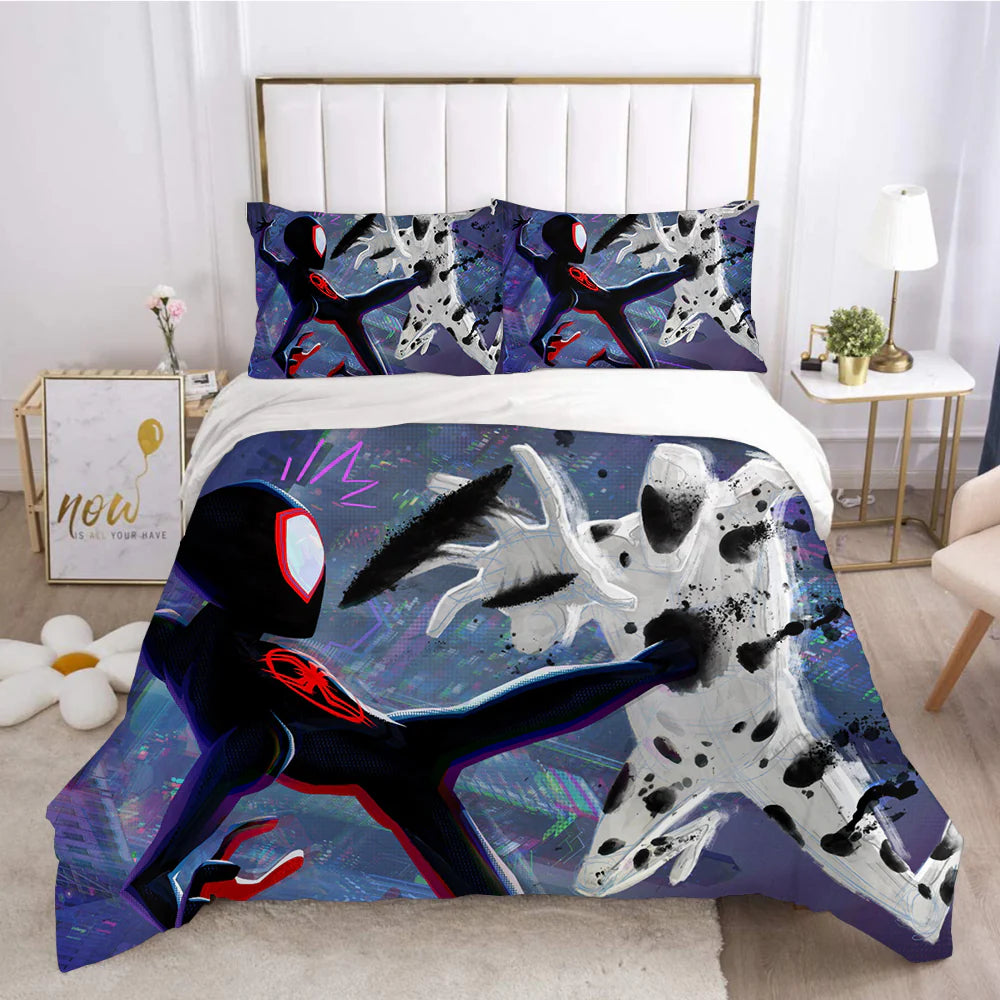 Spider Man Into the Spider Verse Duvet Cover Quilt Case Pillowcase Bedding Set Without Filler