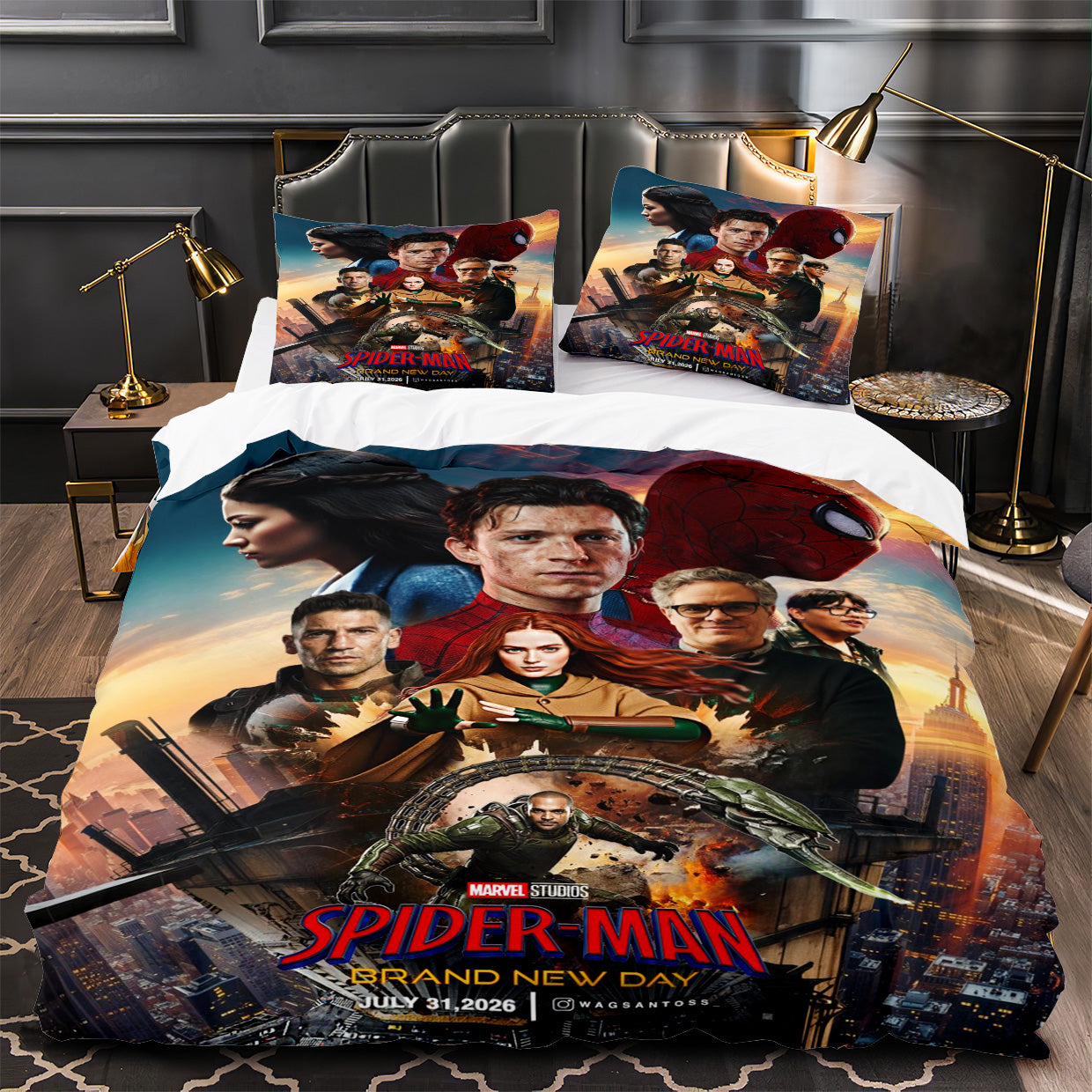 Spiderman Brand New Day Duvet Cover Quilt Case Pillowcase Bedding Set Without Filler