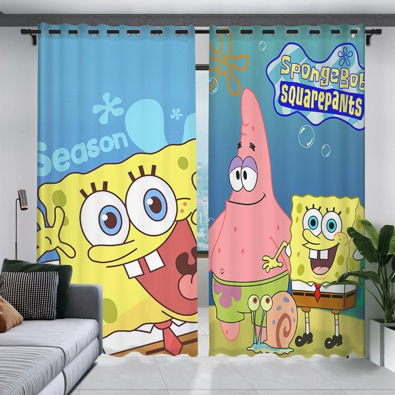 SpongeBob SquarePants  Blackout Curtains Drapes for Window Treatment Set