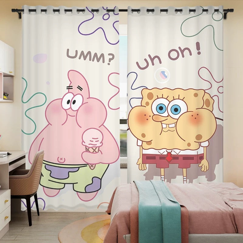 SpongeBob SquarePants  Blackout Curtains Drapes for Window Treatment Set
