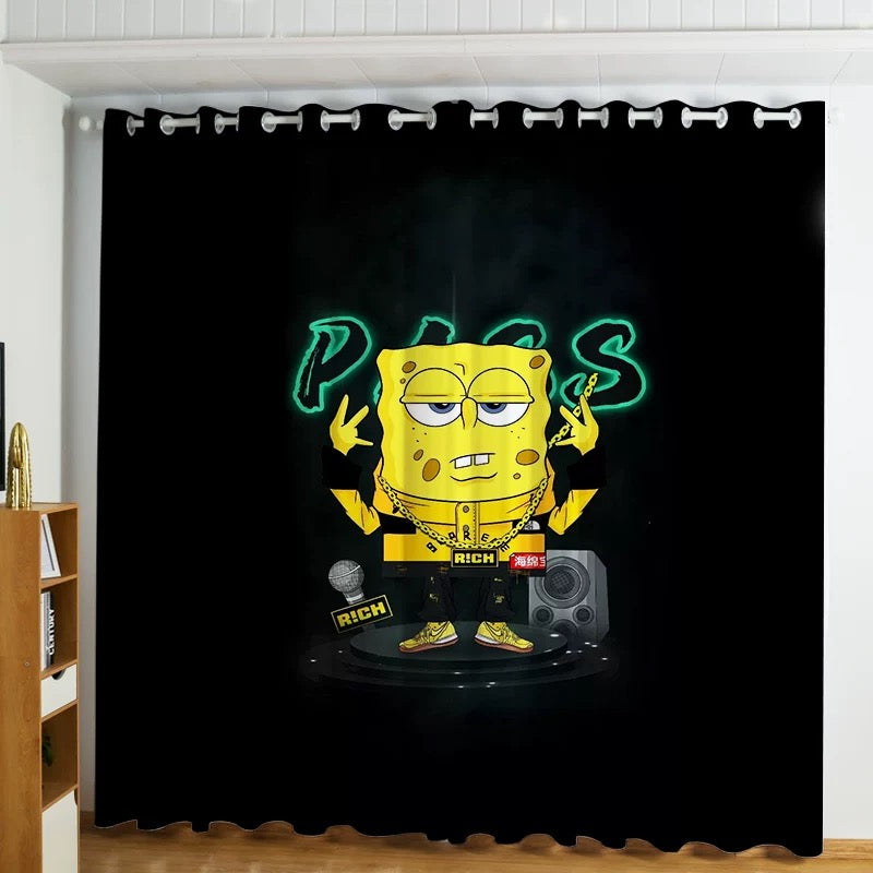 SpongeBob SquarePants  Blackout Curtains Drapes for Window Treatment Set