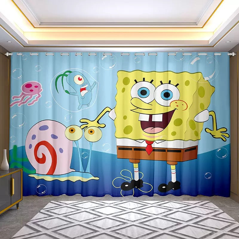 SpongeBob SquarePants  Blackout Curtains Drapes for Window Treatment Set