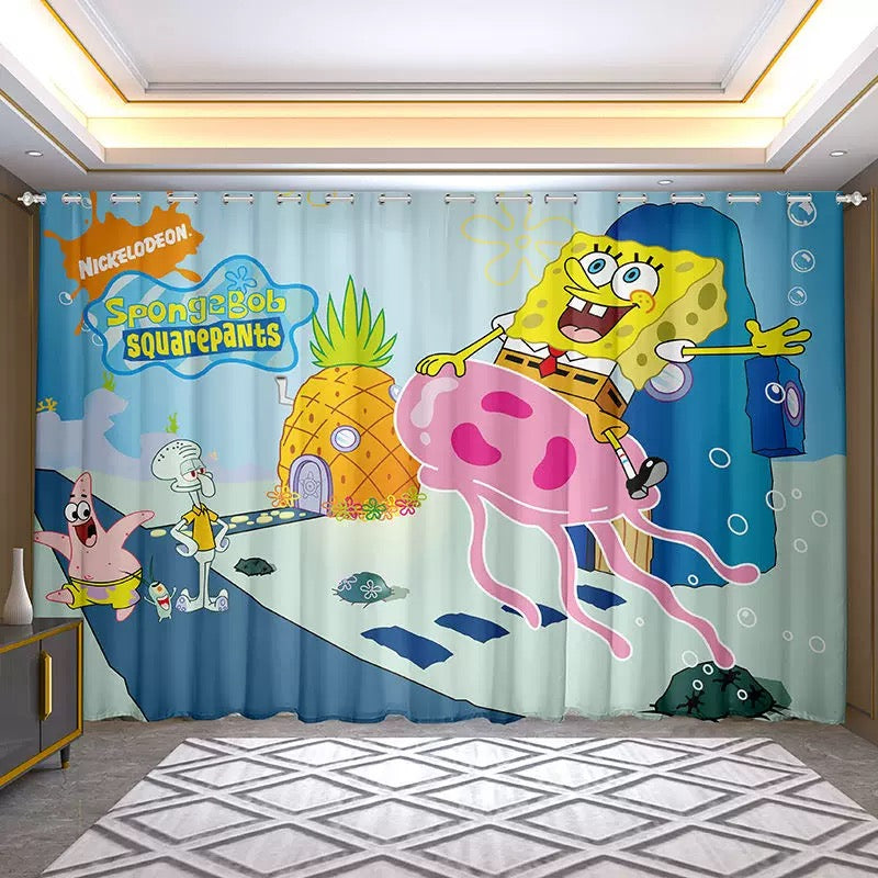 SpongeBob SquarePants  Blackout Curtains Drapes for Window Treatment Set