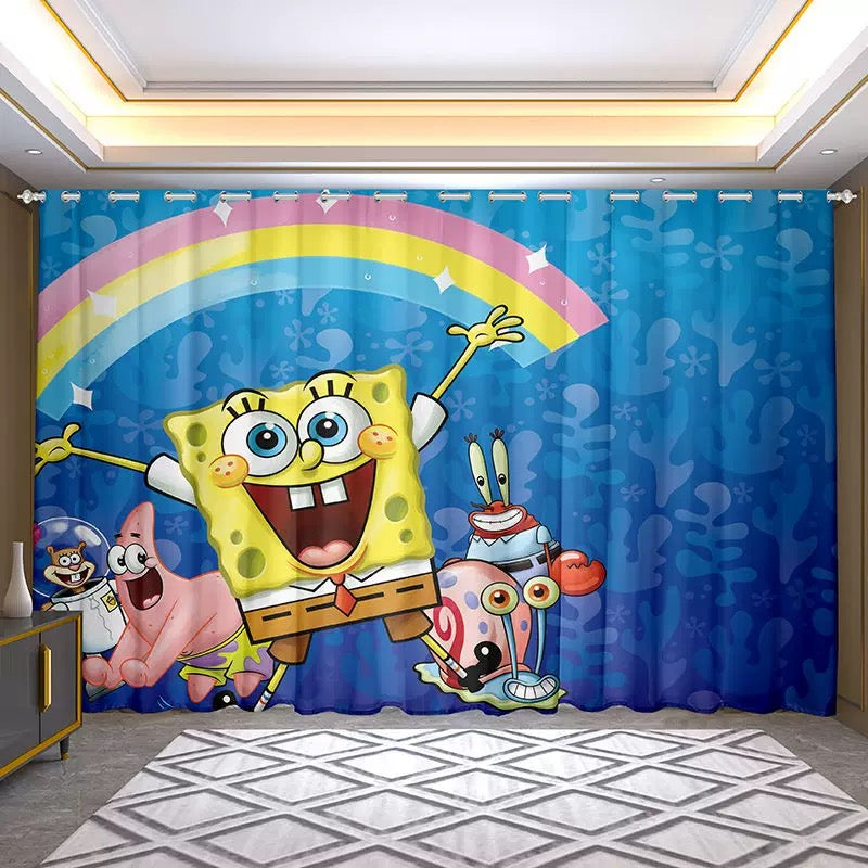 SpongeBob SquarePants  Blackout Curtains Drapes for Window Treatment Set