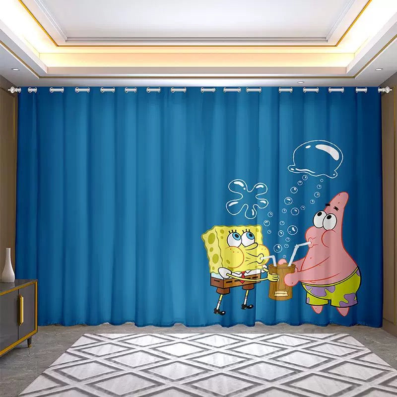 SpongeBob SquarePants  Blackout Curtains Drapes for Window Treatment Set