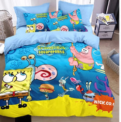SpongeBob SquarePants Duvet Cover Quilt Case Pillowcase Bedding Set Without Filler