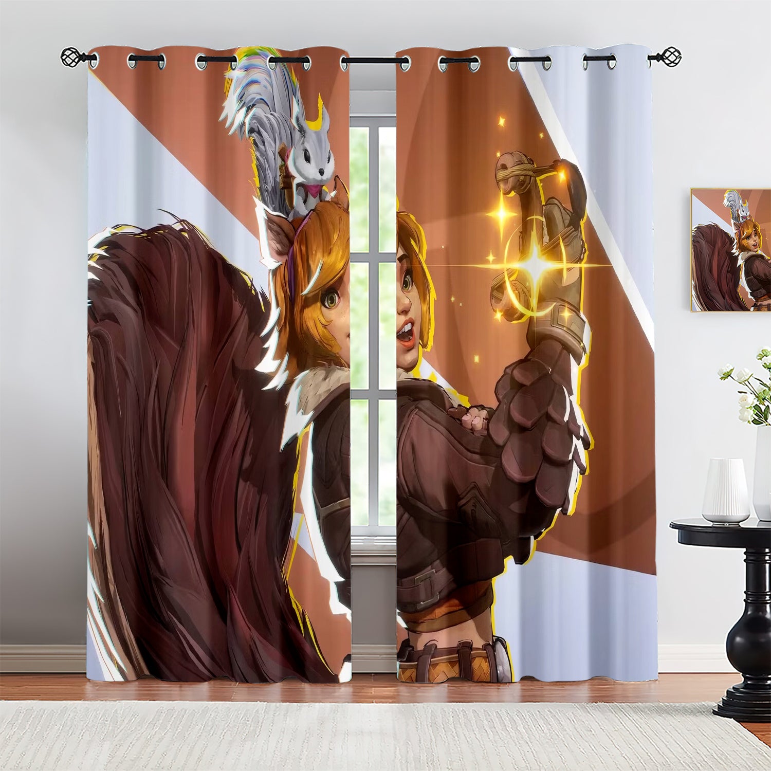 Marvel Rivals Squirrel Girl Blackout Curtains Drapes For Window Treatment Set