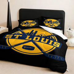 St Louis Blues Hockey League Comforter Pillowcase Sets Blanket All Season Reversible Quilted Duvet
