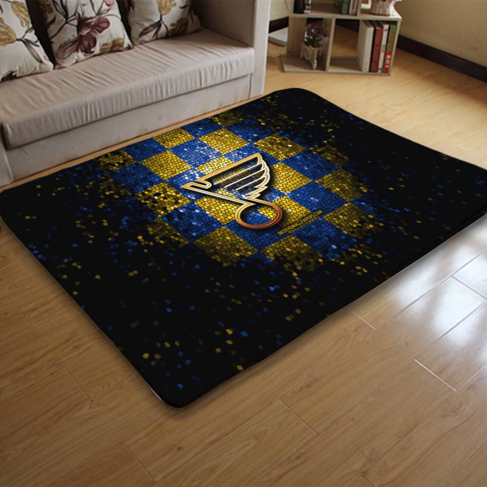 St. Louis Blues Hockey League Carpet Living Room Bedroom Mats Kitchen Bathroom Rugs