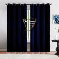 St Louis Blues Hockey League Blackout Curtains Drapes For Window Treatment Set