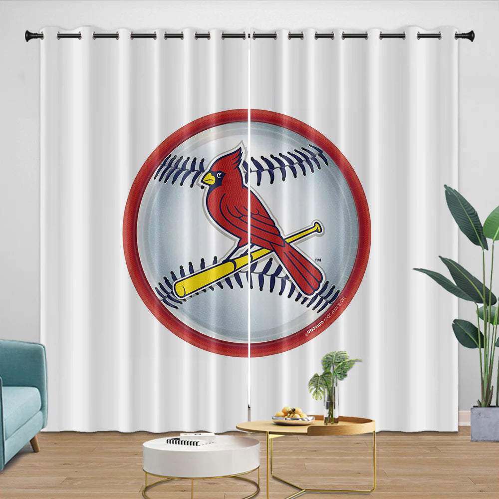 St Louis Cardinals Blackout Curtain for Living Room Bedroom Window Treatment