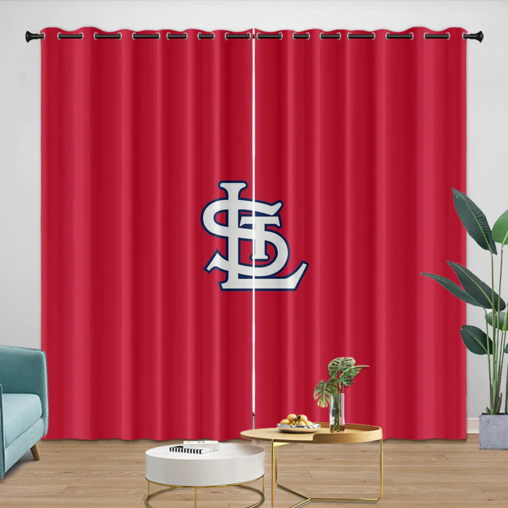 St Louis Cardinals Blackout Curtain for Living Room Bedroom Window Treatment