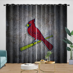 St Louis Cardinals Blackout Curtain for Living Room Bedroom Window Treatment