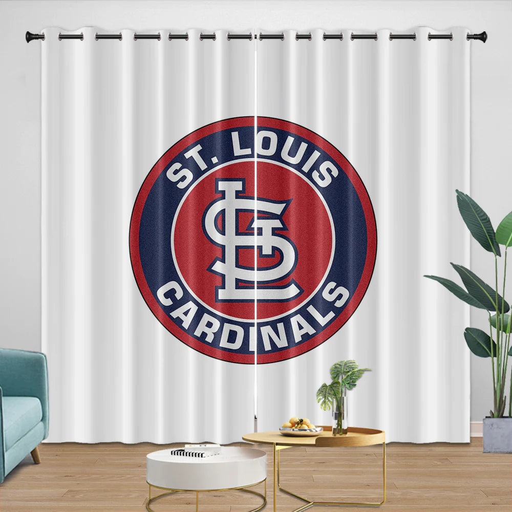 St Louis Cardinals Blackout Curtain for Living Room Bedroom Window Treatment