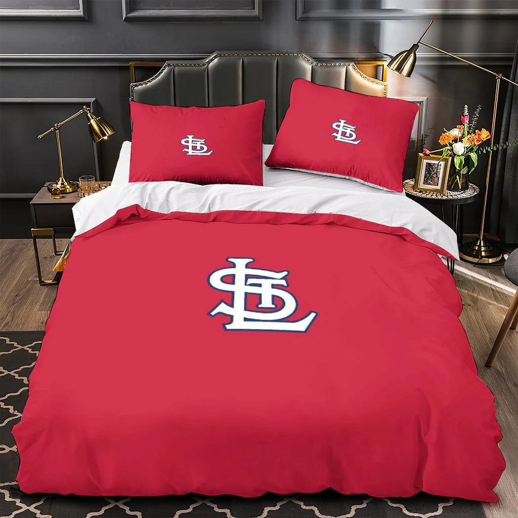 St Louis Cardinals Duvet Cover Quilt Case Pillowcase Bedding Set Without Filler