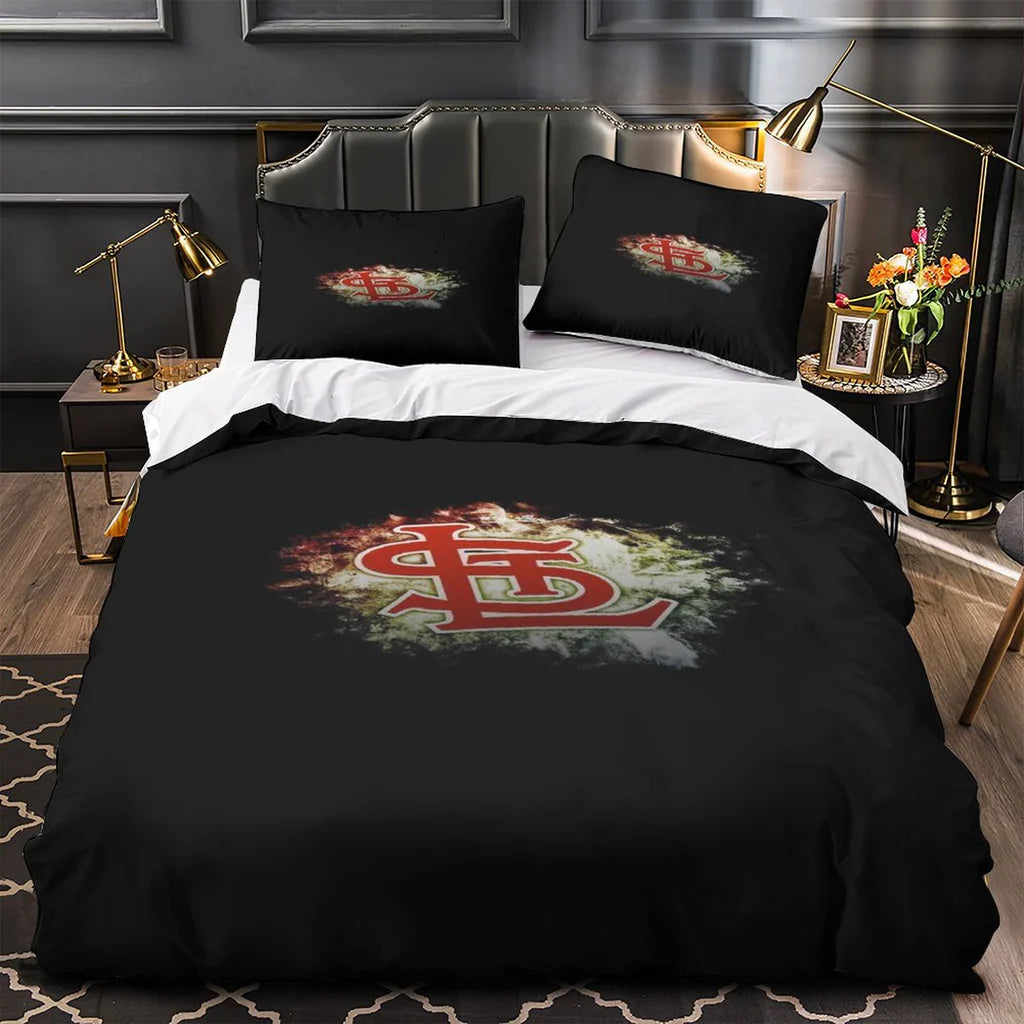 St Louis Cardinals Duvet Cover Quilt Case Pillowcase Bedding Set Without Filler