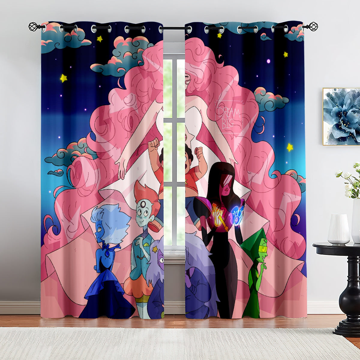 Steven Universe Blackout Curtains Drapes for Window Treatment Set