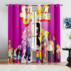 Steven Universe Blackout Curtains Drapes for Window Treatment Set