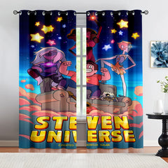 Steven Universe Blackout Curtains Drapes for Window Treatment Set