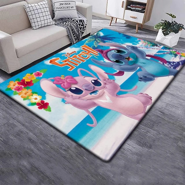 Stitch and Lilo Carpet Living Room Bedroom Sofa Rug Door Mat Kitchen Bathroom