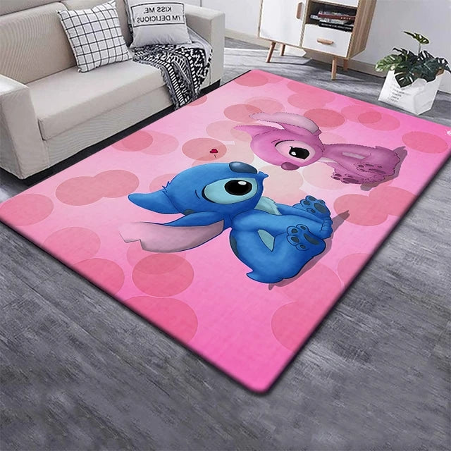 Stitch and Lilo Carpet Living Room Bedroom Sofa Rug Door Mat Kitchen Bathroom