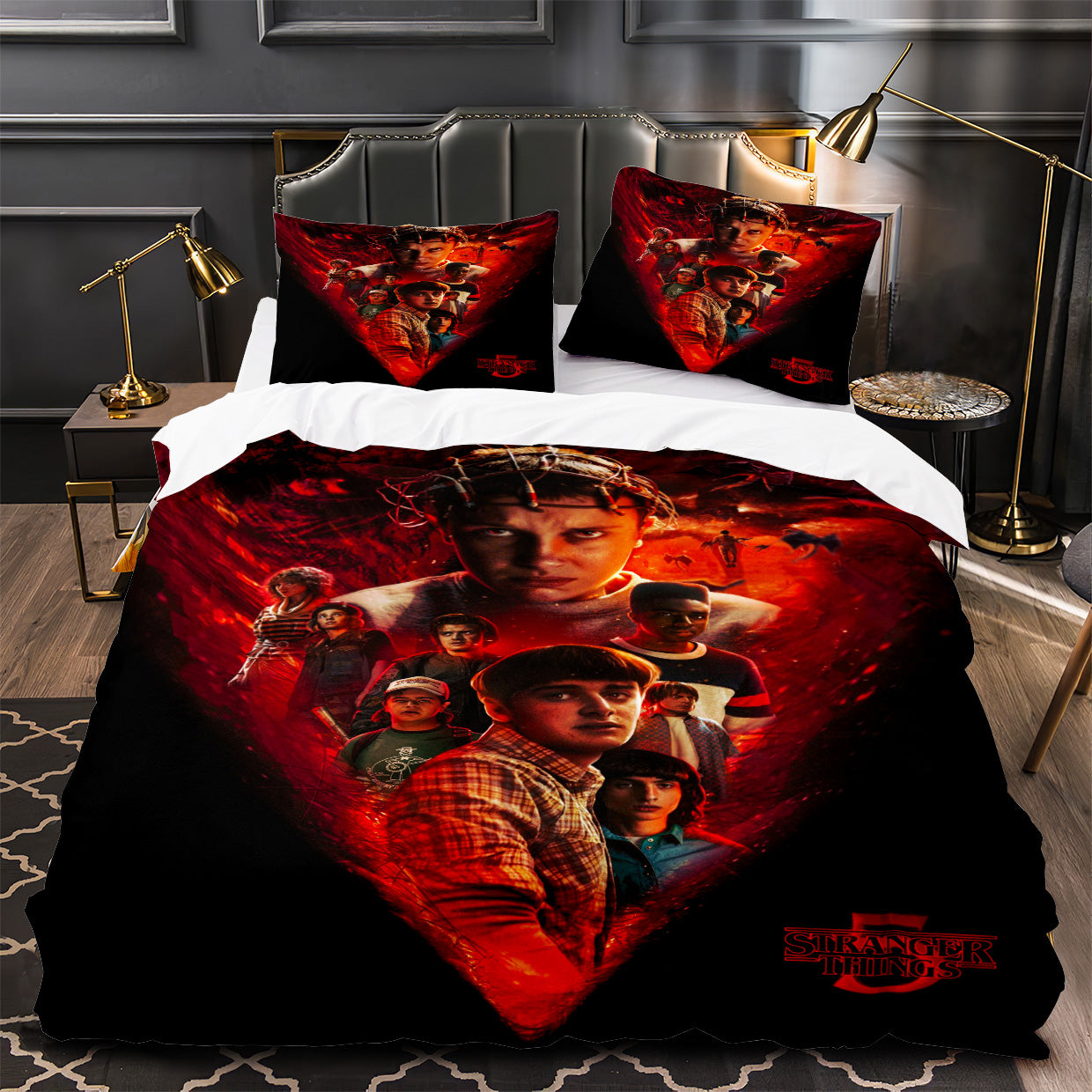 Strangers Thing Duvet Cover Quilt Case Pillowcase Bedding Set Without Filler