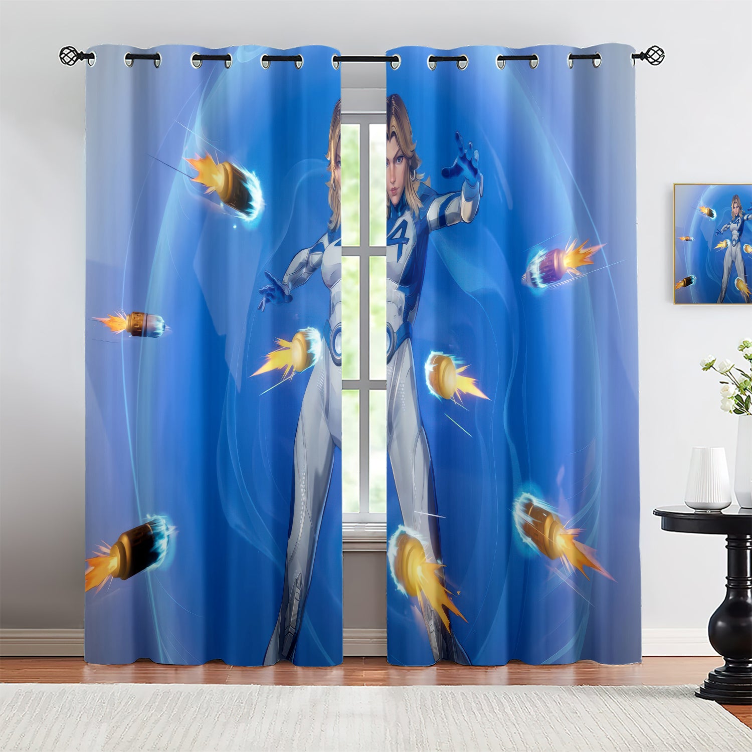 Marvel Rivals Sue Storm Blackout Curtains Drapes For Window Treatment Set