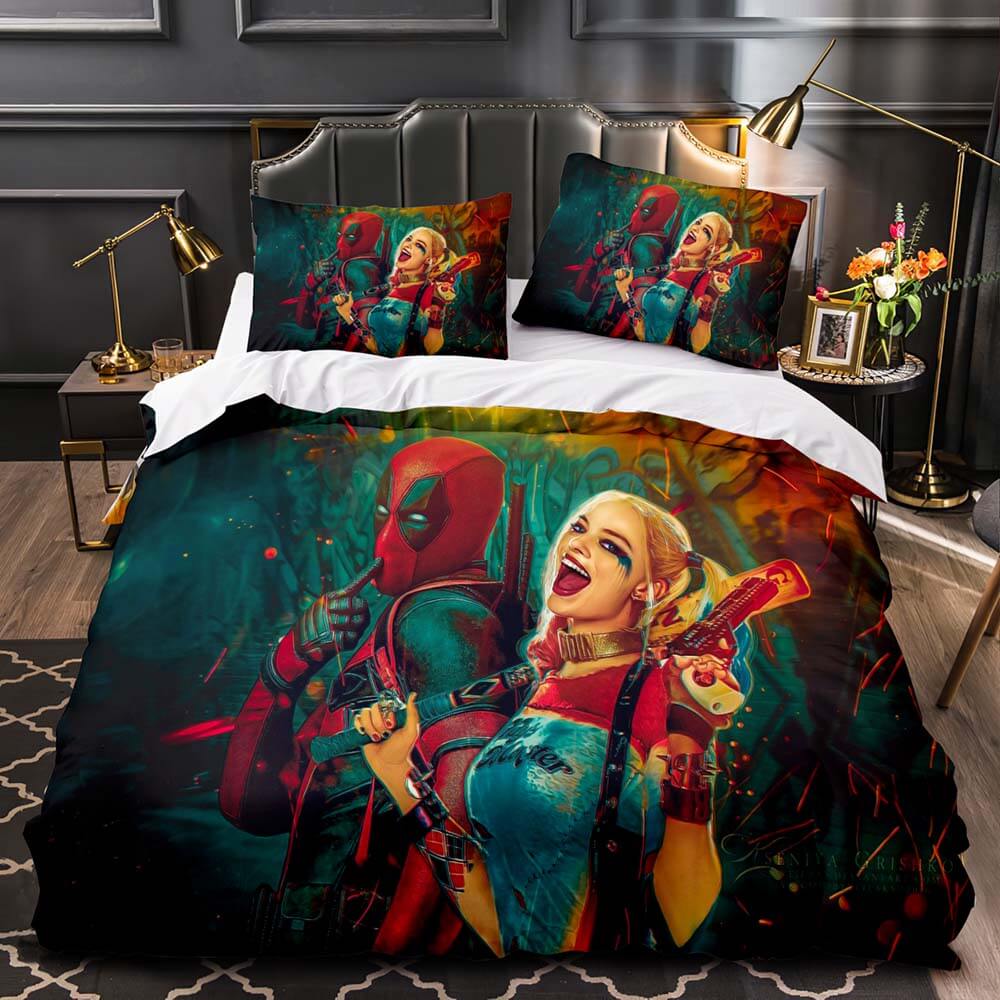 Suicide Squad  Harley Quinn Duvet Cover Quilt Cover Pillowcase Bedding Set