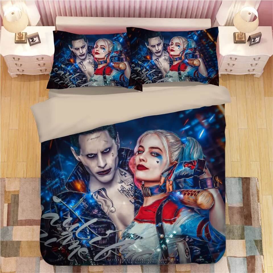 Suicide Squad  Harley Quinn Duvet Cover Quilt Cover Pillowcase Bedding Set