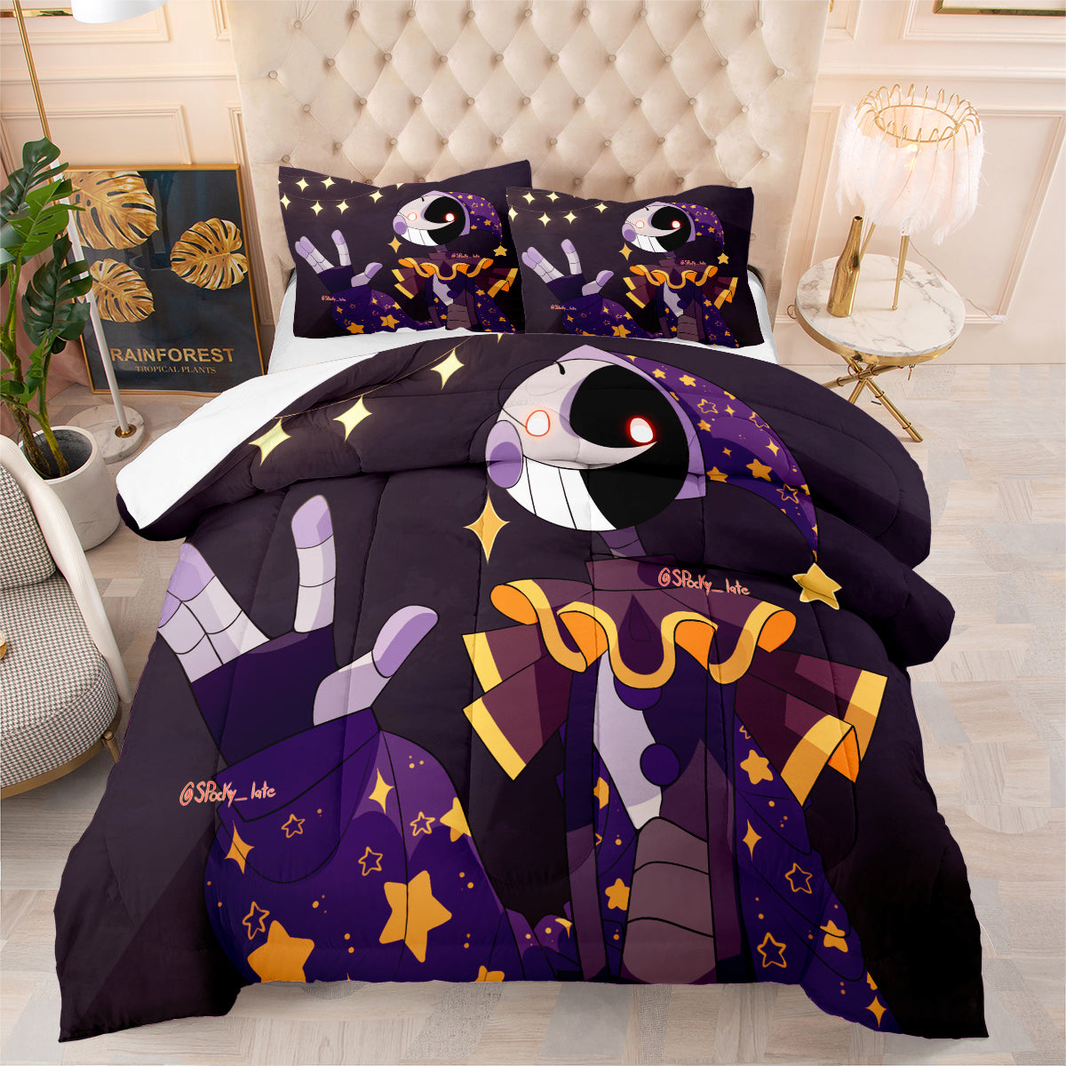 Fnaf Sundrop And Moondrop Comforter Pillowcase Sets Blanket All Season Reversible Quilted Duvet