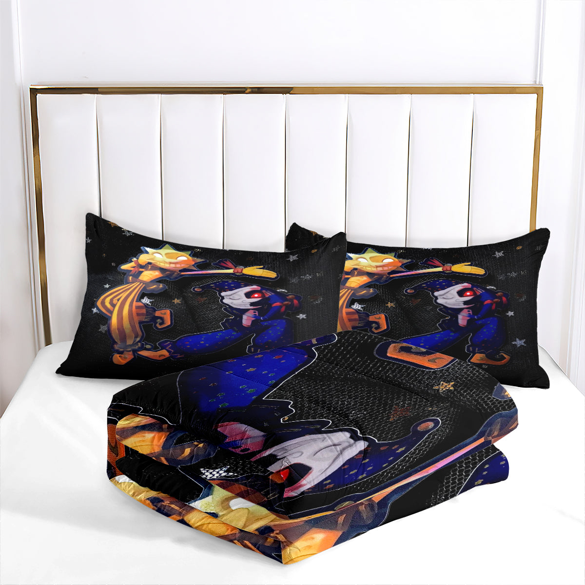 Fnaf Sundrop And Moondrop Comforter Pillowcase Sets Blanket All Season Reversible Quilted Duvet