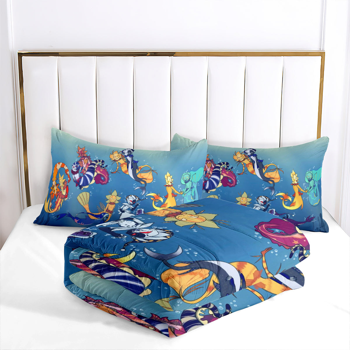 Fnaf Sundrop And Moondrop Comforter Pillowcase Sets Blanket All Season Reversible Quilted Duvet