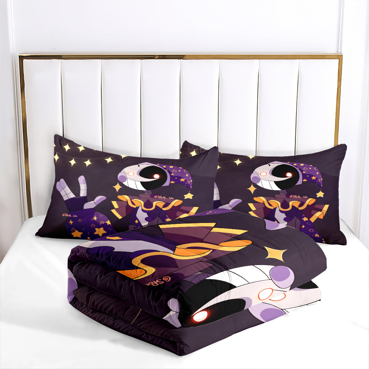 Fnaf Sundrop And Moondrop Comforter Pillowcase Sets Blanket All Season Reversible Quilted Duvet