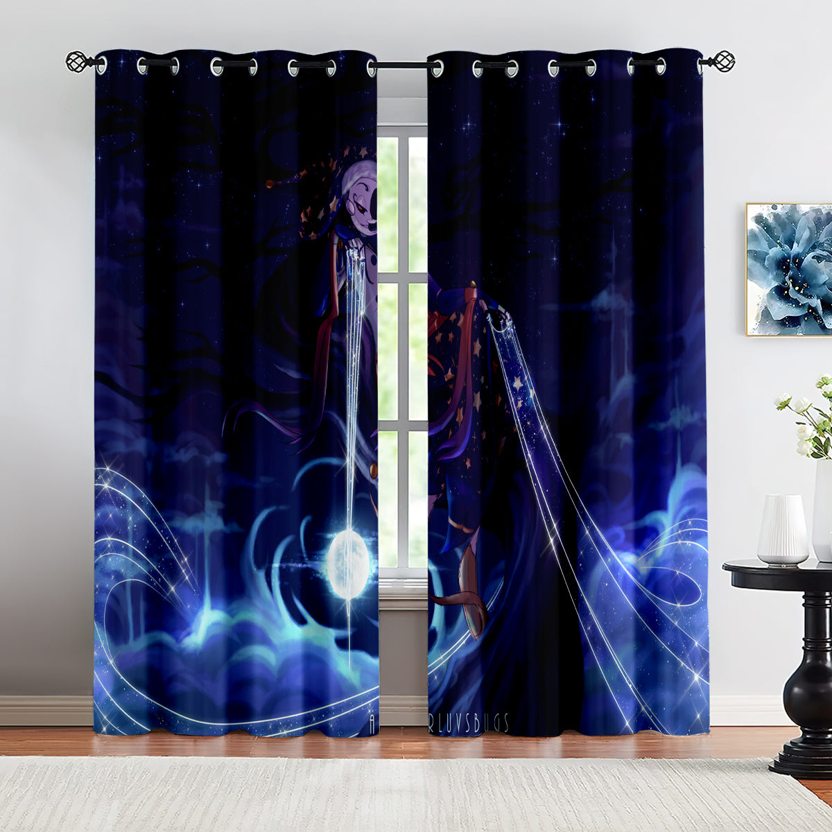 Sundrop and Moondrop Fnaf Blackout Curtains Drapes for Window Treatment Set