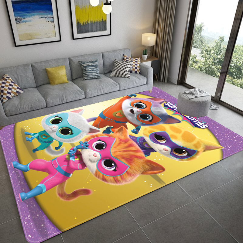 Super Kitties Cosplay Carpet Living Room Bedroom Sofa Rug Door Mats